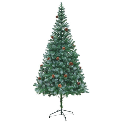 vidaXL Xmas Tree | Green with white tips | PVC | 210 cm | Adjustable Armrests