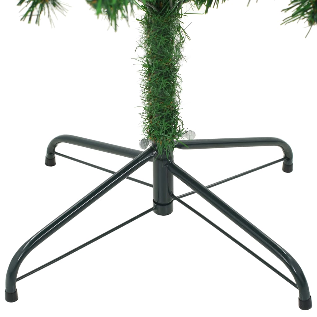 vidaXL Xmas Tree | Green with white tips | PVC | 210 cm | Adjustable Armrests
