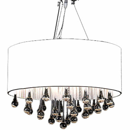 vidaXL Chandelier with 85 Crystals White