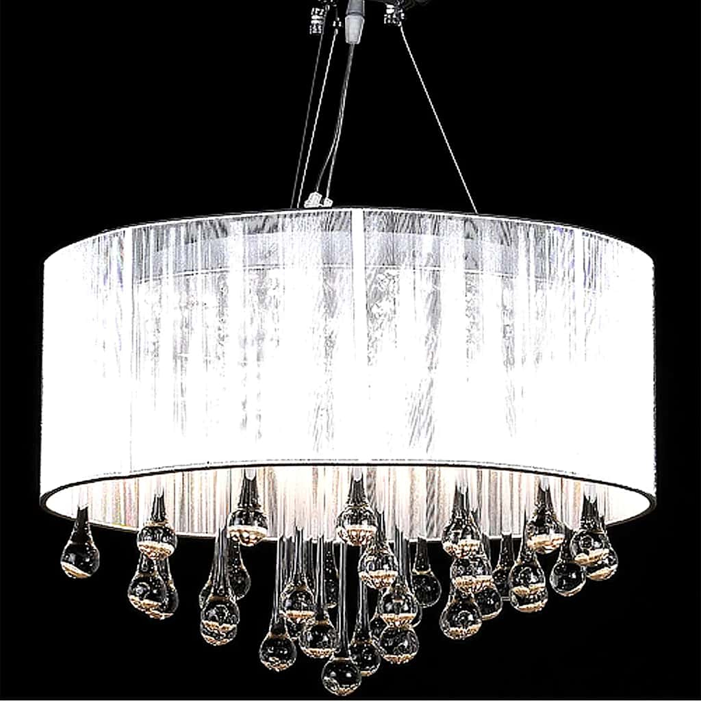 vidaXL Chandelier with 85 Crystals White