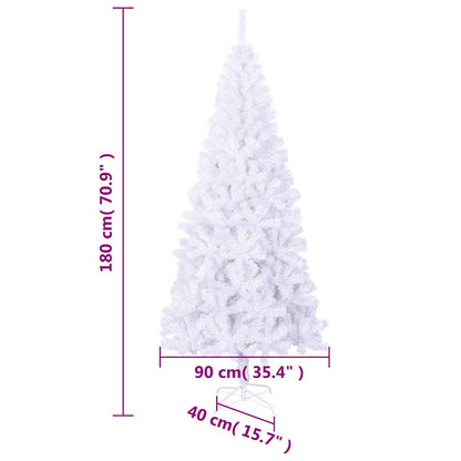vidaXL Christmas Tree | White | PVC, Plastic | Tall | Artificial Christmas Tree