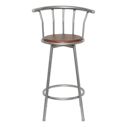 vidaXL Bar Stools 2 pcs Brown Steel