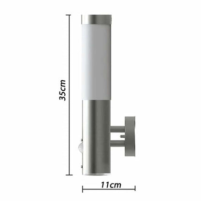 vidaXL Outdoor Wall Lamps 2 pcs with Motion Detector Stainless Steel