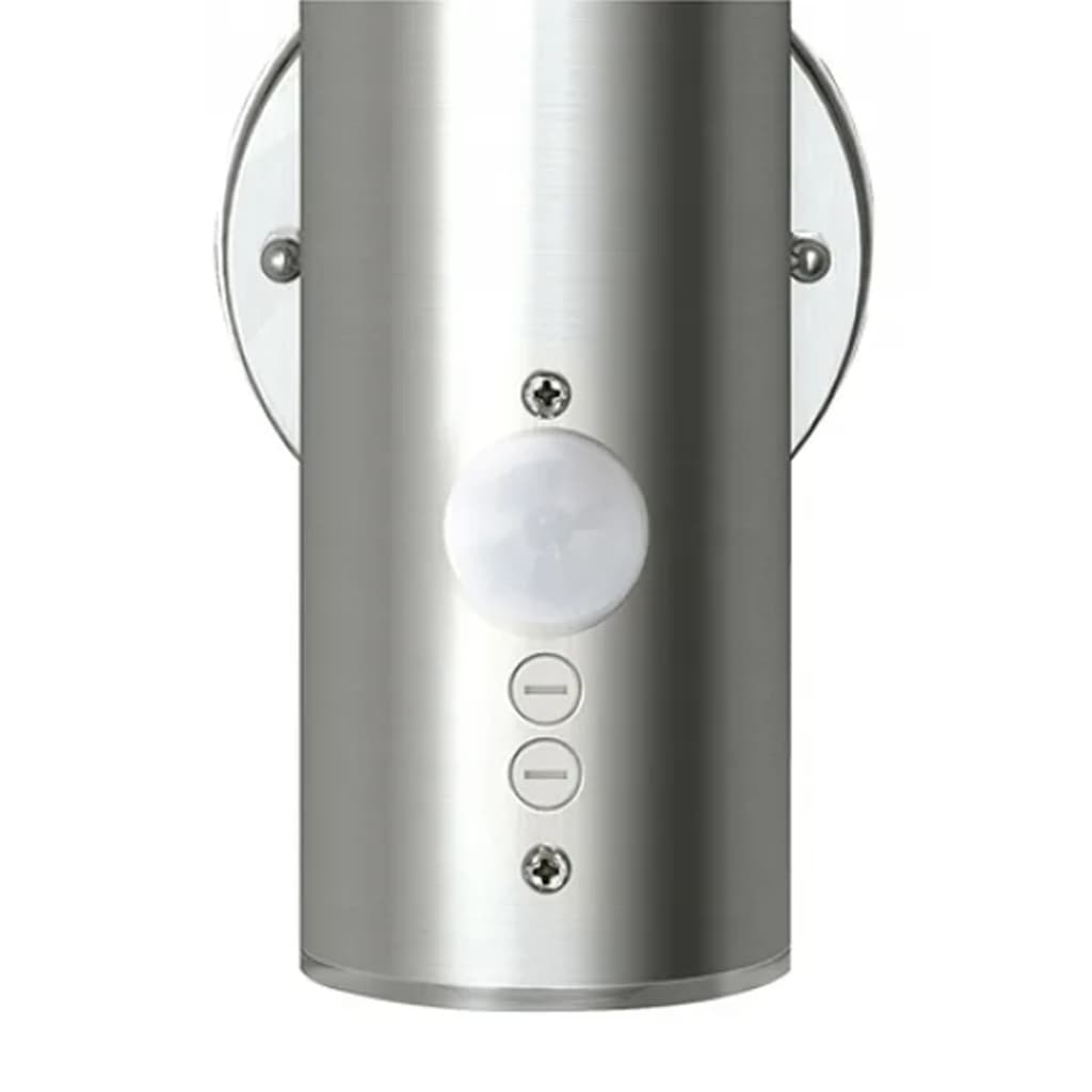 vidaXL Outdoor Wall Lamps 2 pcs with Motion Detector Stainless Steel