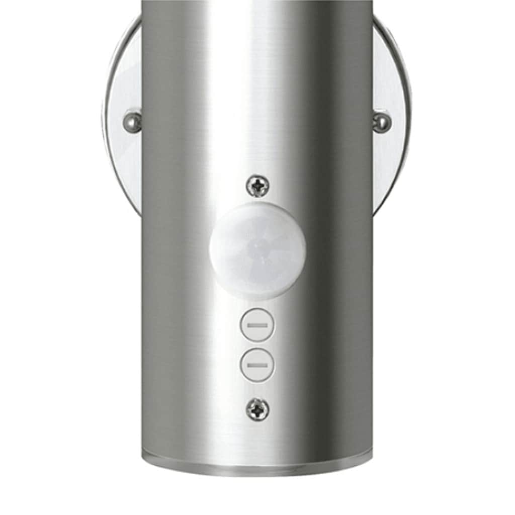 vidaXL Outdoor Wall Lamps 2 pcs with Motion Detector Stainless Steel