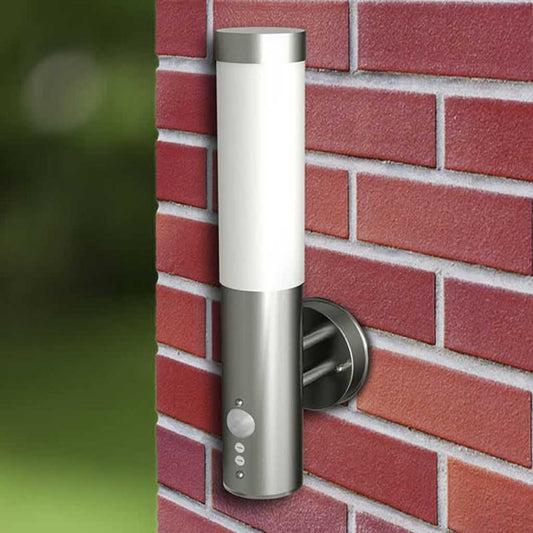 vidaXL Outdoor Wall Lamps 2 pcs with Motion Detector Stainless Steel