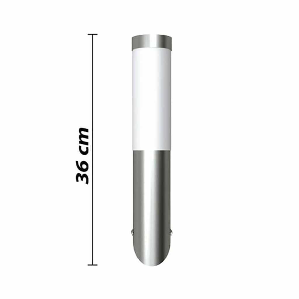 vidaXL Outdoor Wall Lights 2 pcs Stainless Steel