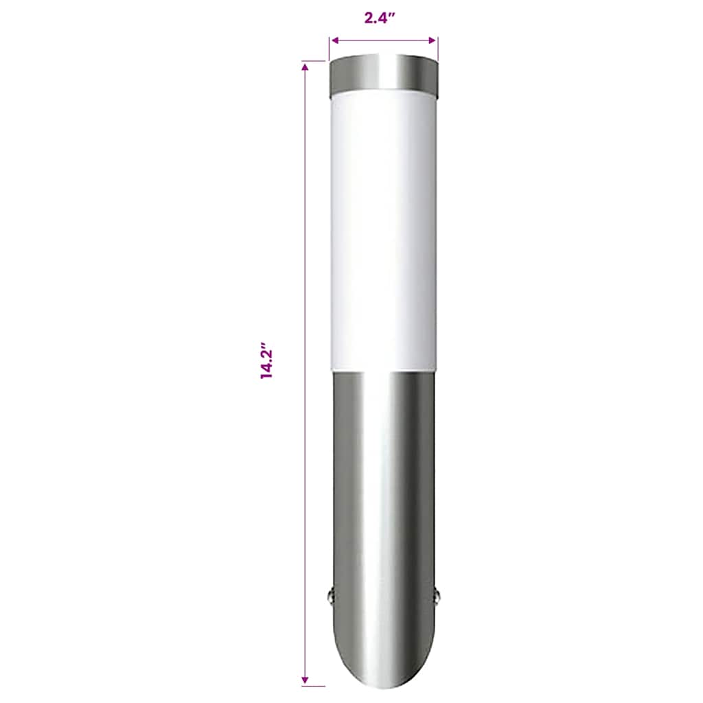 vidaXL Outdoor Wall Lights 2 pcs Stainless Steel
