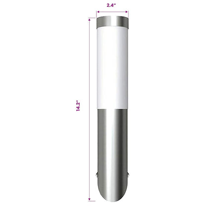 vidaXL Outdoor Wall Lights 2 pcs Stainless Steel