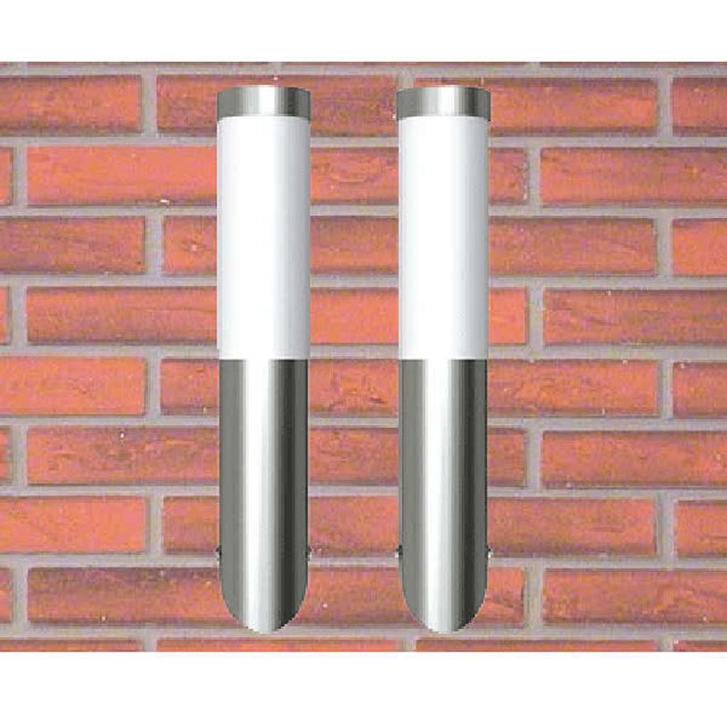 vidaXL Outdoor Wall Lights 2 pcs Stainless Steel