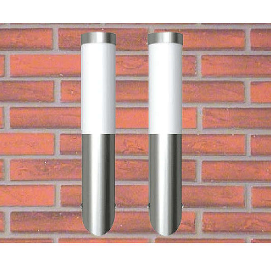 vidaXL Outdoor Wall Lights 2 pcs Stainless Steel