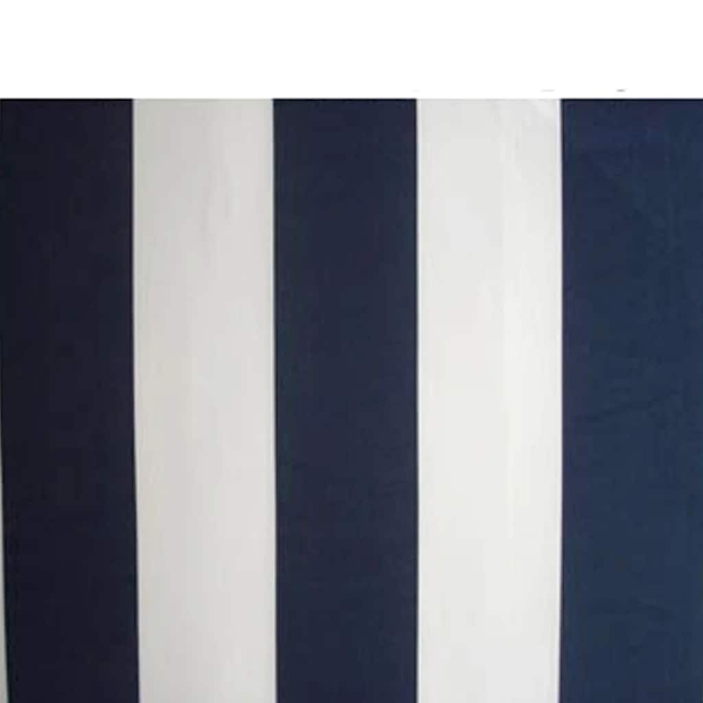 vidaXL Manual Awning 3 x 2.5 m Blue and White Stripe 100% Polyester