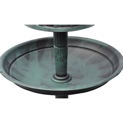 vidaXL Bird Bath/ Feeder with Solar Light