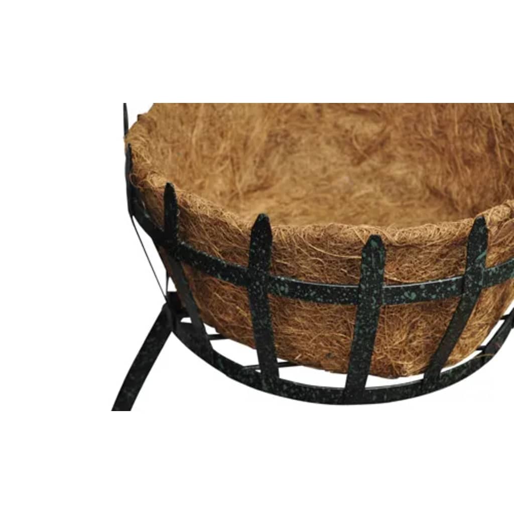 vidaXL Garden Planter | Brown and Black | Coconut fibre and Iron | Medium