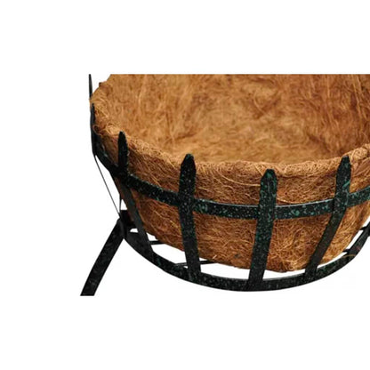 vidaXL Garden Planter | Brown and Black | Coconut fibre and Iron | Medium