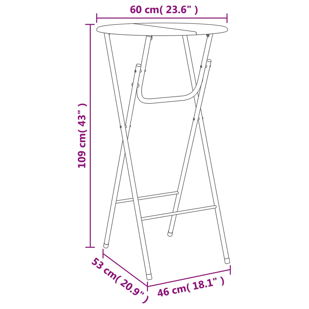 vidaXL Bar Tables 4 pcs with MDF Tabletop White