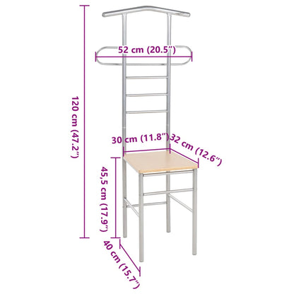 vidaXL Gentleman's Valet Chairs 2 pcs Metal