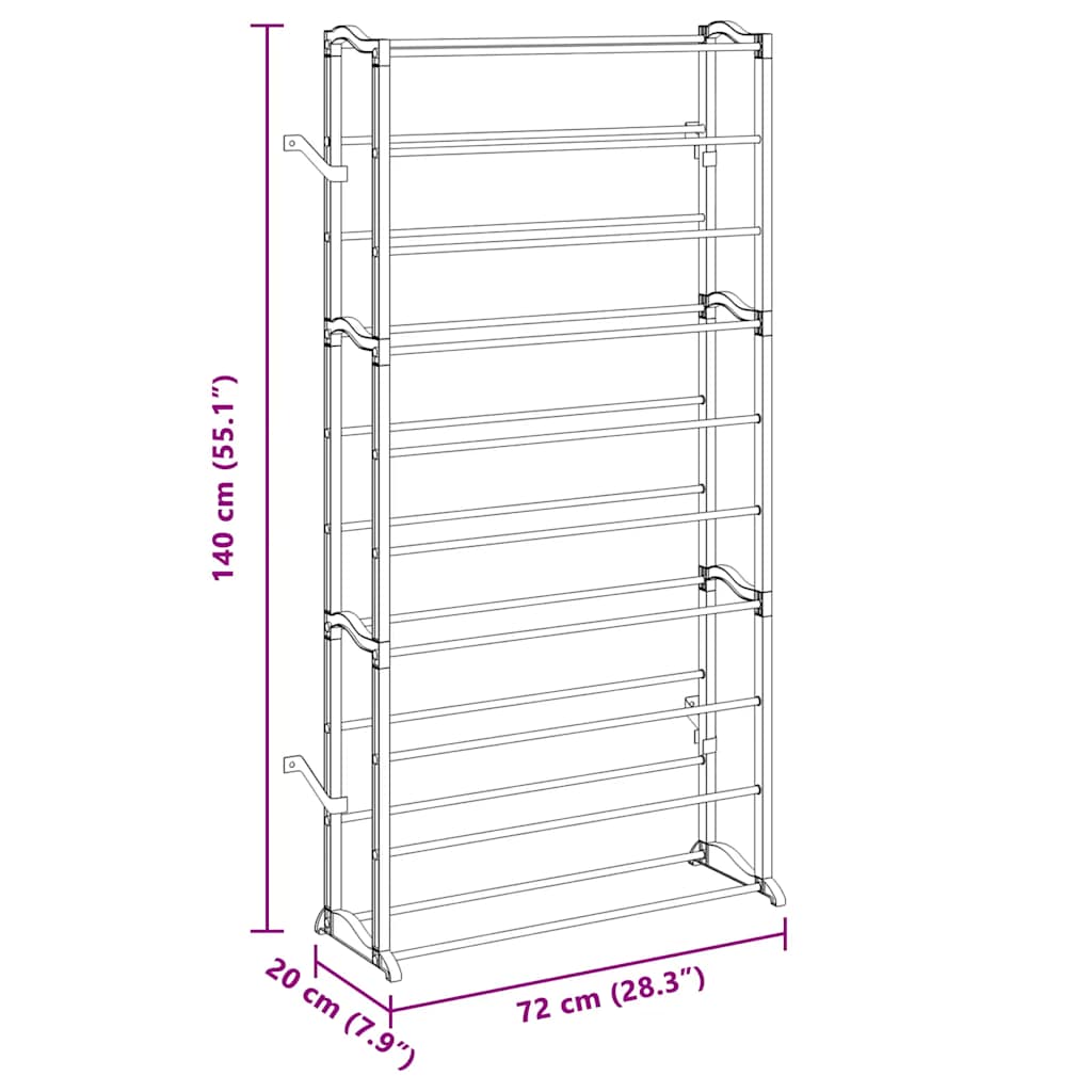 vidaXL 2 x Shoe Rack