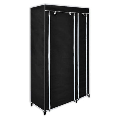 vidaXL Folding Wardrobe Black 110 x 45 x 175 cm