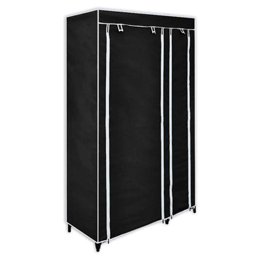 vidaXL Folding Wardrobe Black 110 x 45 x 175 cm