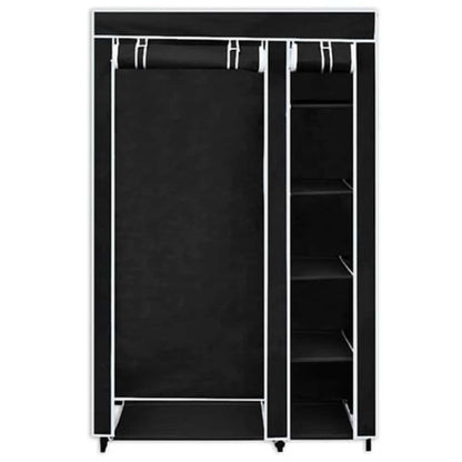 vidaXL Folding Wardrobe Black 110 x 45 x 175 cm