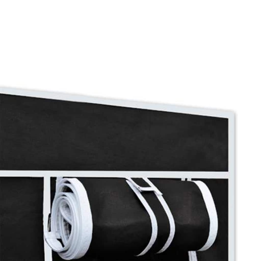 vidaXL Folding Wardrobe Black 110 x 45 x 175 cm