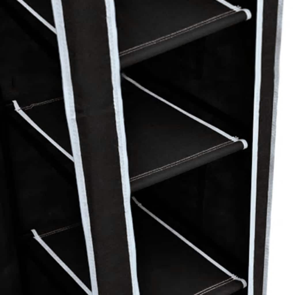 vidaXL Folding Wardrobe Black 110x45x175 cm