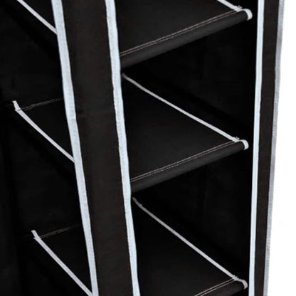 vidaXL Folding Wardrobe Black 110x45x175 cm