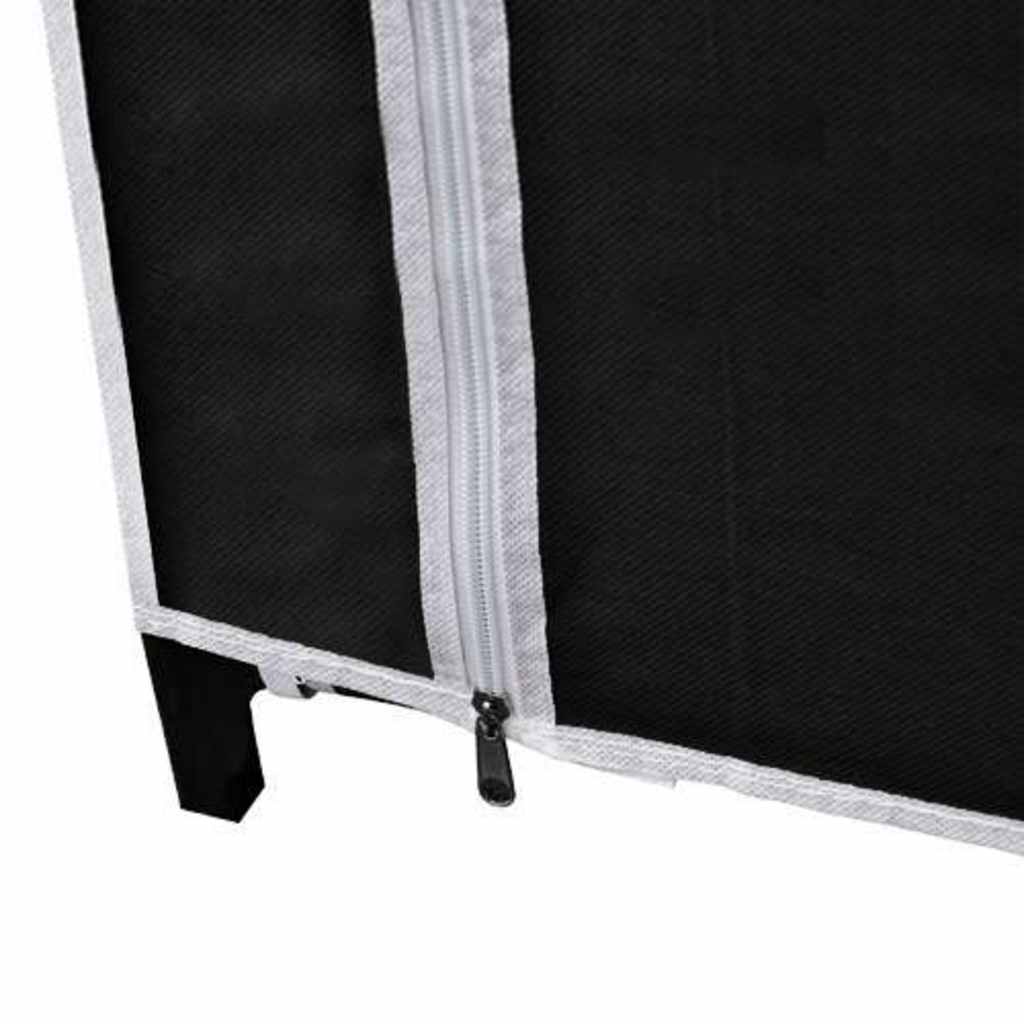 vidaXL Folding Wardrobe Black 110x45x175 cm
