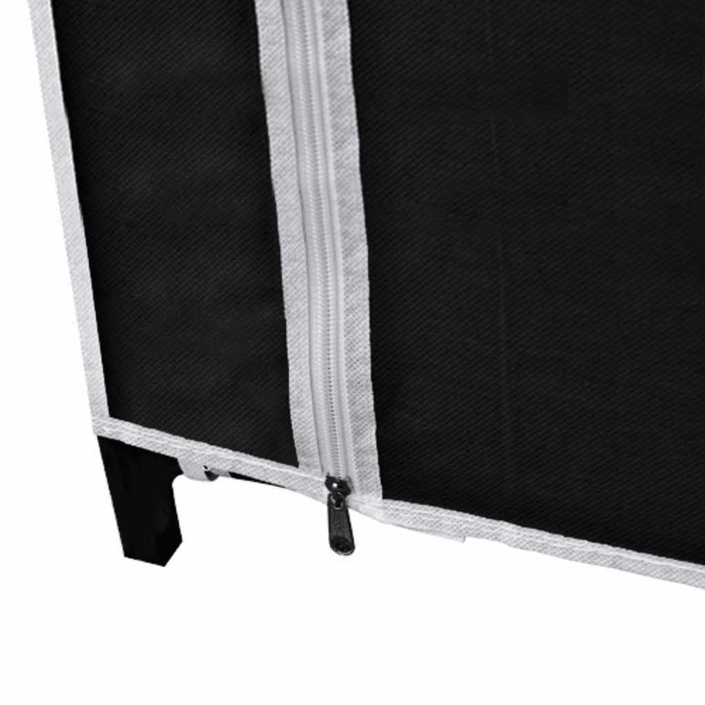 vidaXL Folding Wardrobe Black 110 x 45 x 175 cm