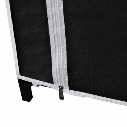 vidaXL Folding Wardrobe Black 110 x 45 x 175 cm