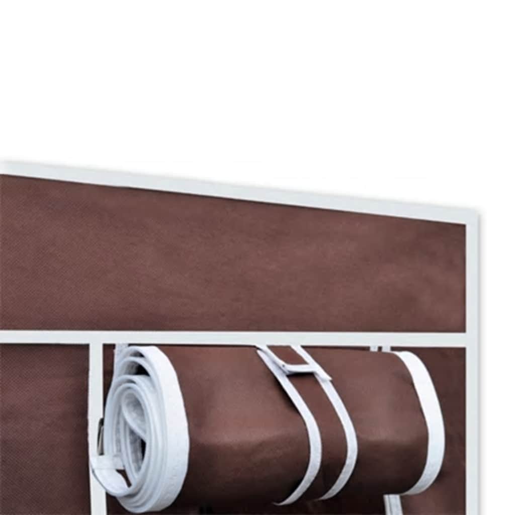 vidaXL Fabric Wardrobe Brown