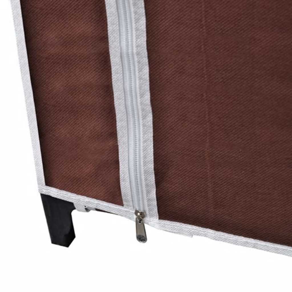 vidaXL Fabric Wardrobe Brown