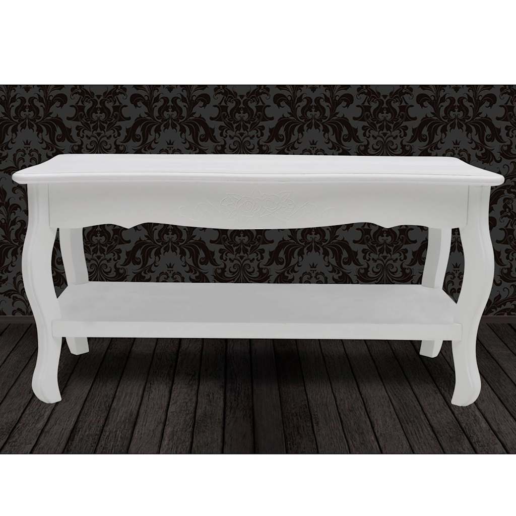 vidaXL Coffee Table 2 Tiers MDF White