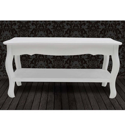vidaXL Coffee Table 2 Tiers MDF White