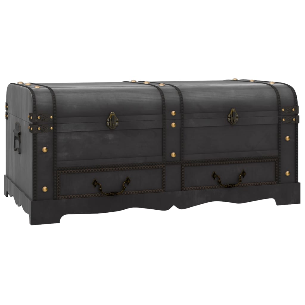 vidaXL Storage Box | Black | Plywood | Large | Storage Box | Rectangular