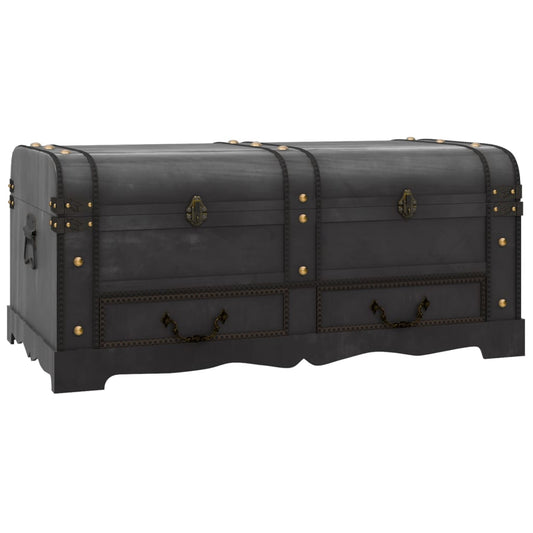 vidaXL Storage Box | Black | Plywood | Large | Storage Box | Rectangular