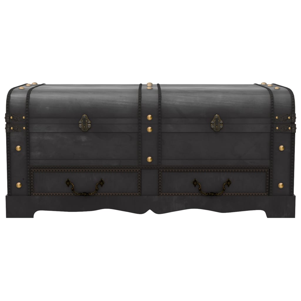 vidaXL Storage Box | Black | Plywood | Large | Storage Box | Rectangular