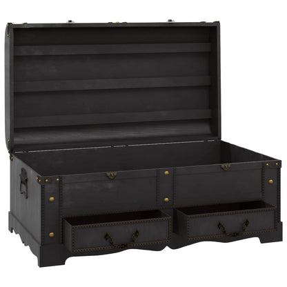 vidaXL Storage Box | Black | Plywood | Large | Storage Box | Rectangular