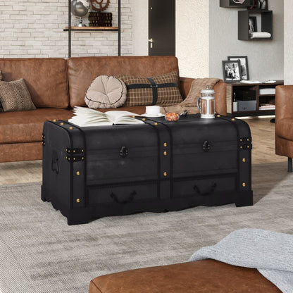 vidaXL Storage Box | Black | Plywood | Large | Storage Box | Rectangular