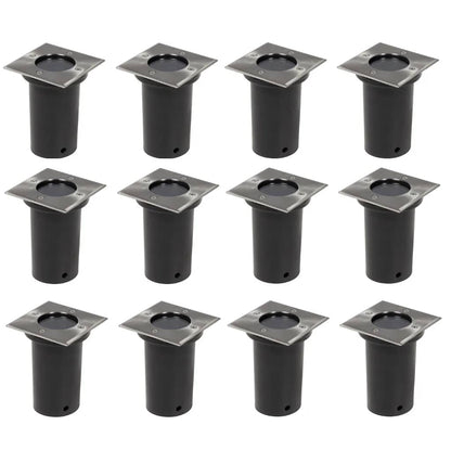 160437 vidaXL Outdoor Ground Lights 12 pcs Square (4x40394)