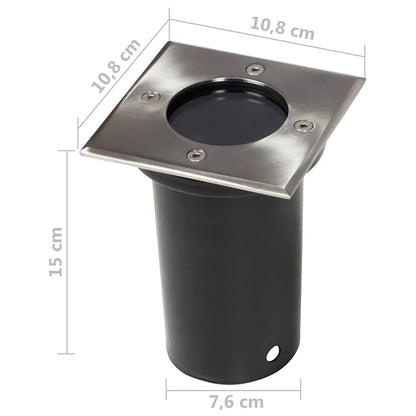 160437 vidaXL Outdoor Ground Lights 12 pcs Square (4x40394)