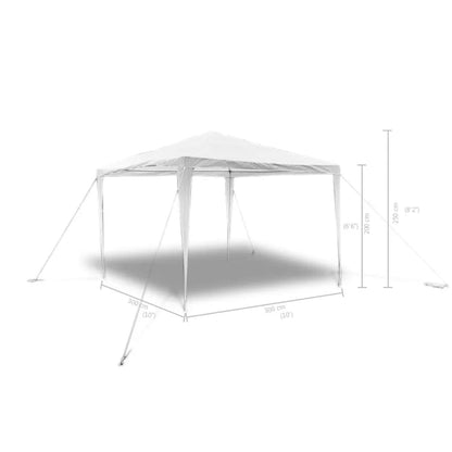 90332 vidaXL 3 x 3m Pyramid-Roof Garden Gazebo Pavilion