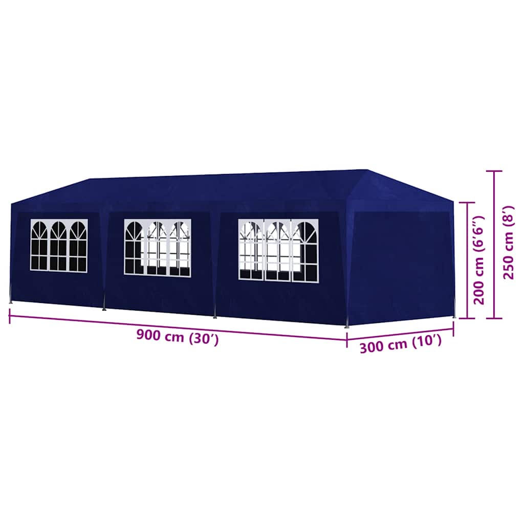 vidaXL Party Tent 3x9 m Blue
