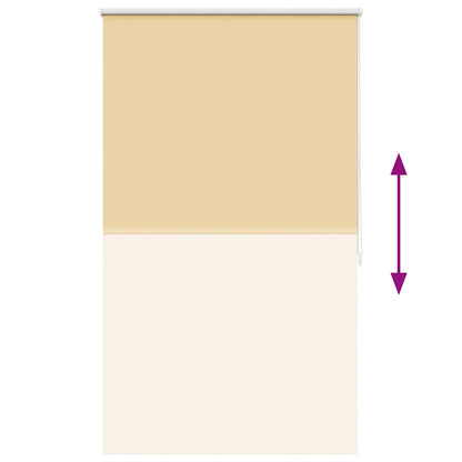 vidaXL Roller blind blackout 84.4x175 cm Fabric Width 80 cm beige
