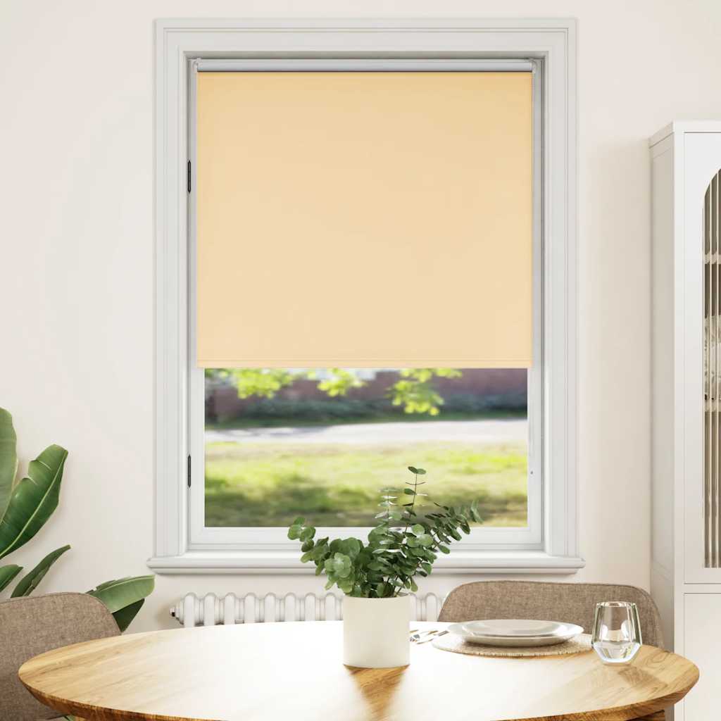 vidaXL Roller blind blackout 84,4x175 cm Fabric Width 80 cm beige