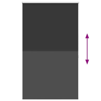 vidaXL Roller blind blackout 84.4x175 cm Fabric Width 80 cm black