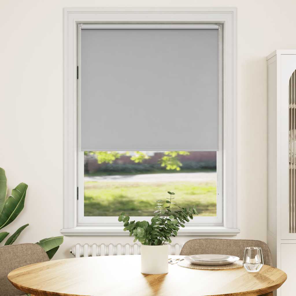 vidaXL Roller blind blackout 104,4x175 cm Fabric Width 100 cm grey