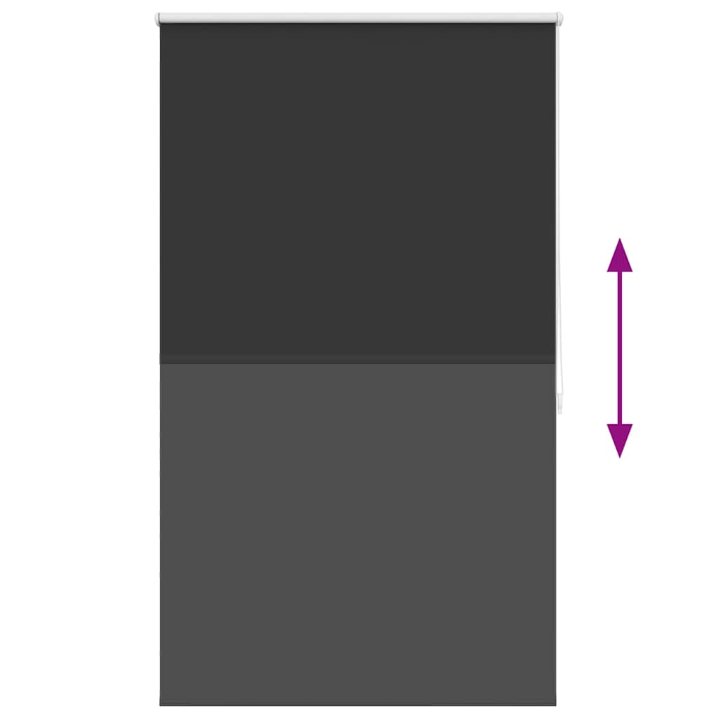 vidaXL Roller blind blackout 104.4x175 cm Fabric Width 100 cm black