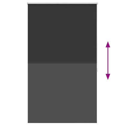 vidaXL Roller blind blackout 104.4x175 cm Fabric Width 100 cm black